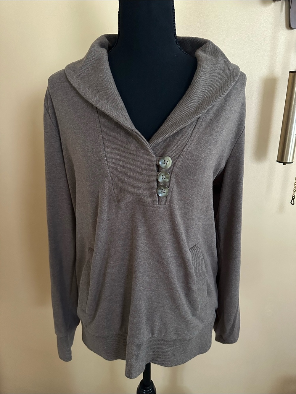 Banana Republic brown shawl collar sweater women’s size Large